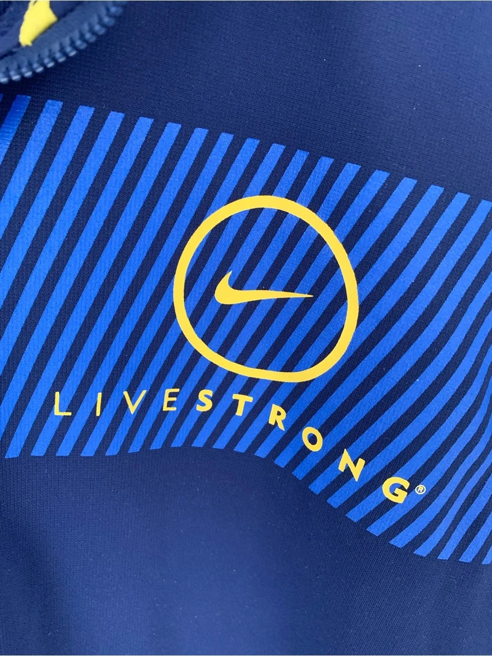Nike Navy & Blue Livestrong Half-Zip Performance Jacket